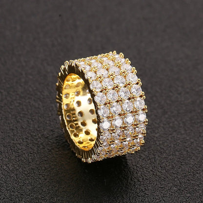 Iced 4 Row Tennis Eternity Ring
