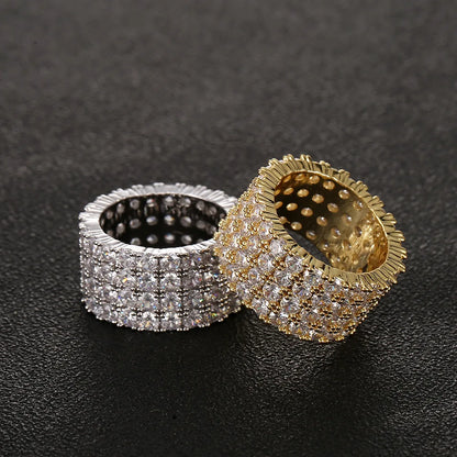 Iced 4 Row Tennis Eternity Ring