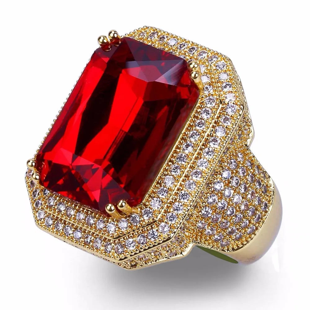 Ruby Centerstone Ring - Different Drips