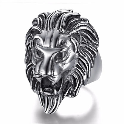 Gold Lion Head Statement Ring - Different Drips