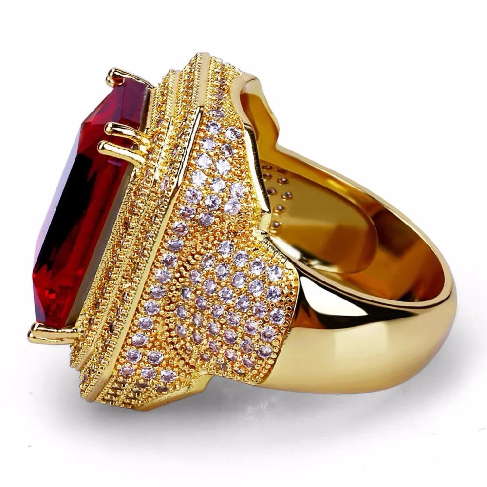 Ruby Centerstone Ring - Different Drips