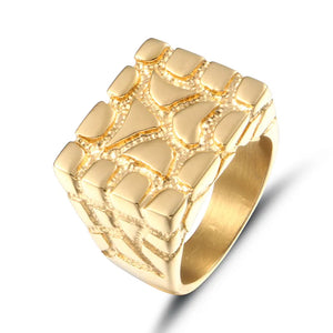 Solid Yellow Gold Hidden Treasure Ring - Different Drips