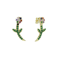 Thumbnail for S925 Women's Flower Stud Earrings - Different Drips