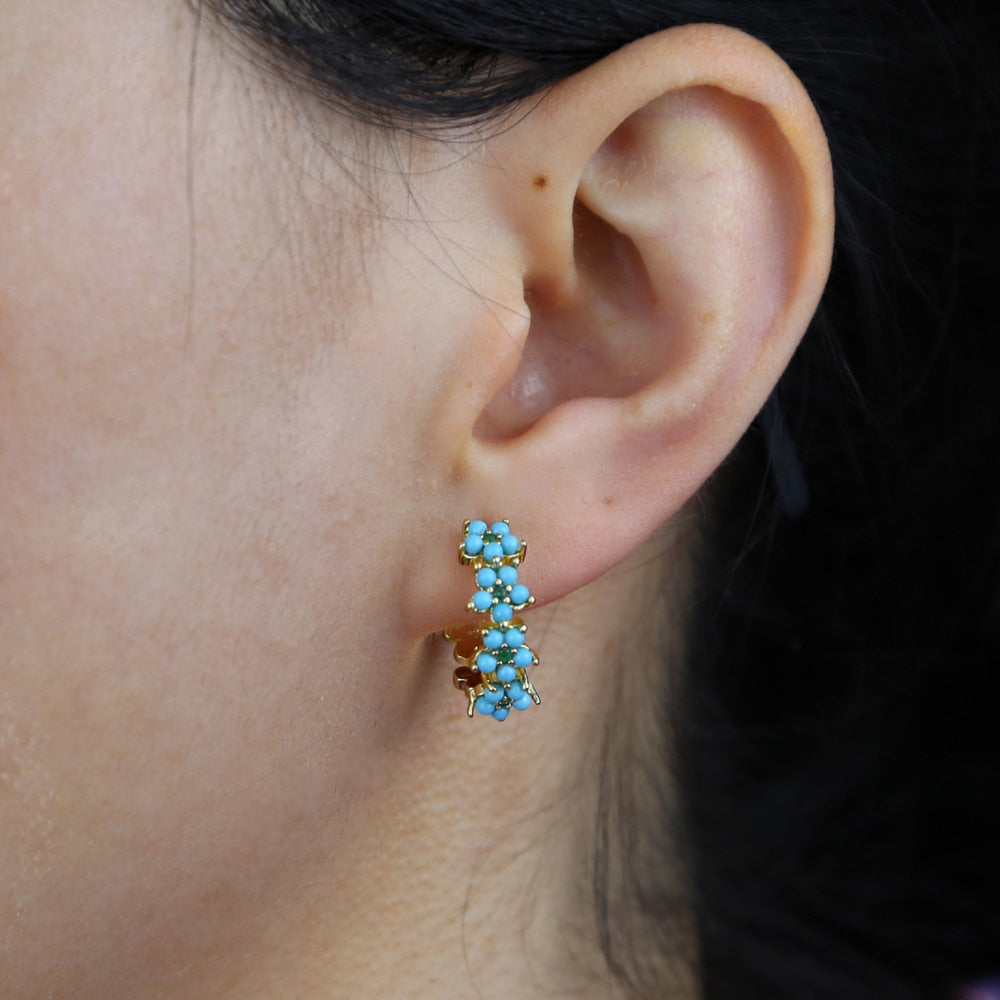 S925 Women's Berry Hoop Earrings - Different Drips