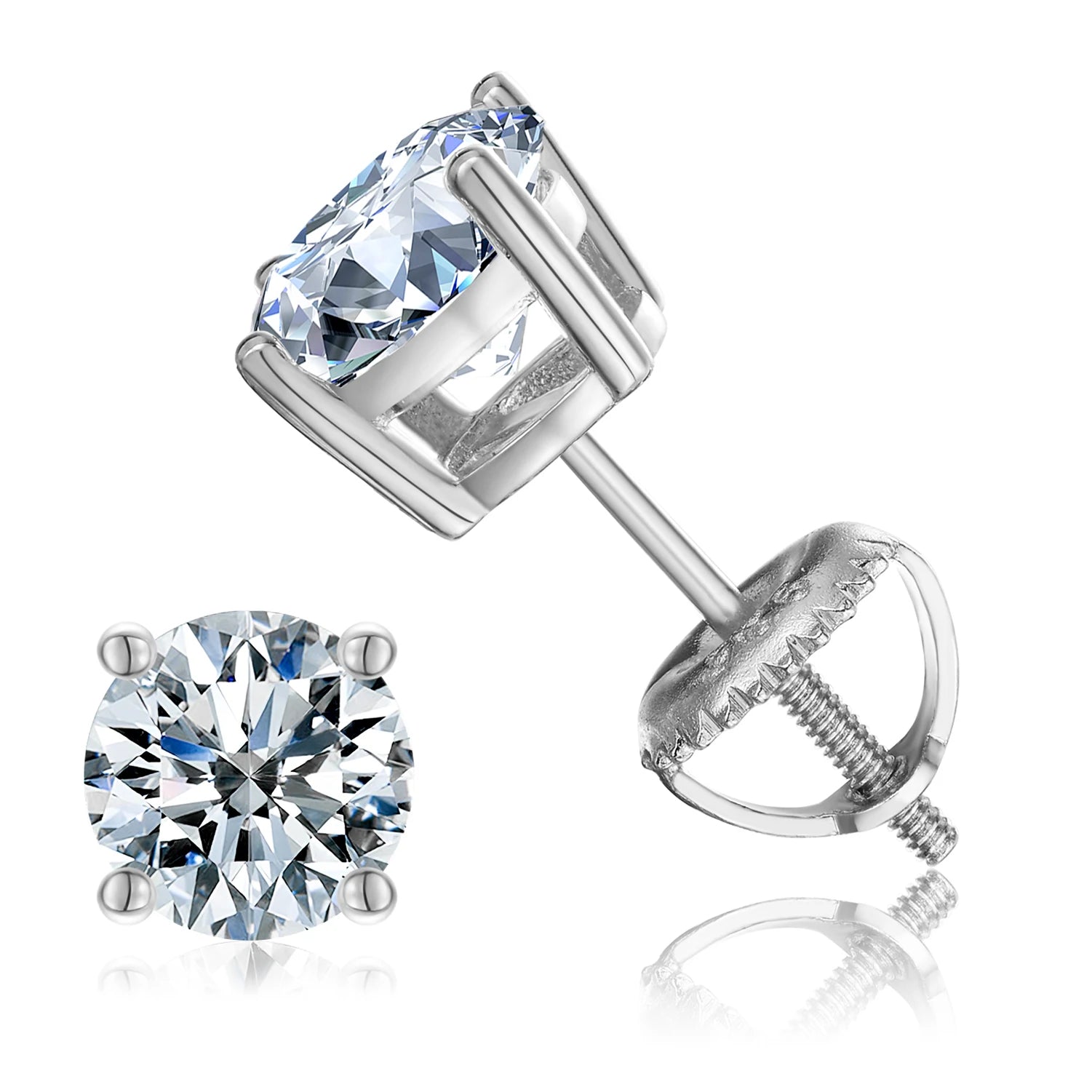 6.5mm S925 Colored Moissanite Stud Earrings - Different Drips