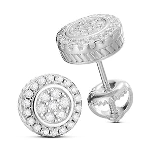 10mm S925 Moissanite Round Cut Stud Earrings - Different Drips