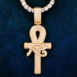 Eye of Horus Ankh Cross Pendant - Different Drips