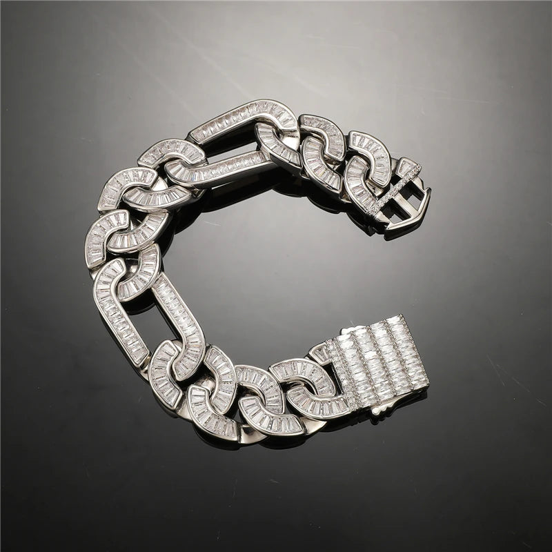 20mm Baguette Figaro Link Bracelet - Different Drips