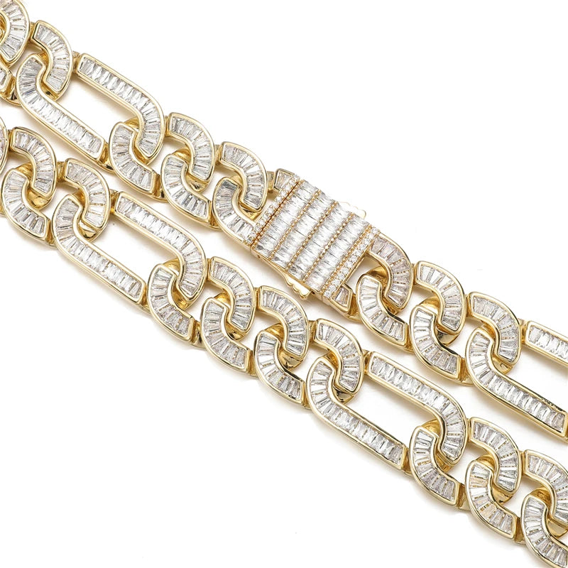 20mm Baguette Figaro Link Bracelet - Different Drips