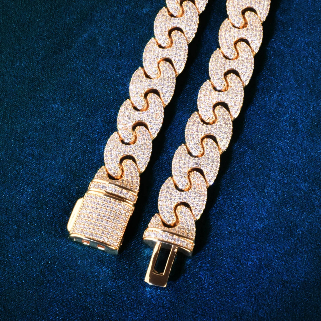 12mm Iced Mariner Link Bracelet - Different Drips