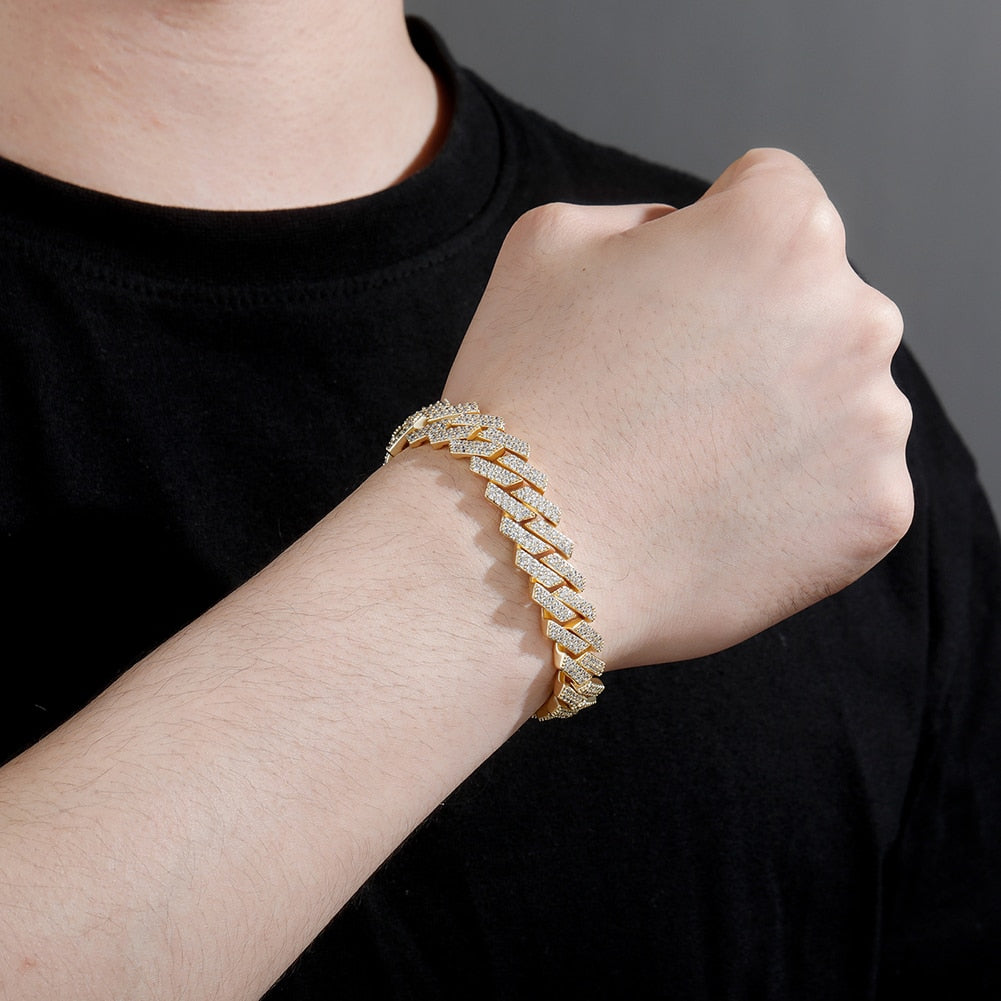 14mm Prong Cuban Link Bracelet - Different Drips