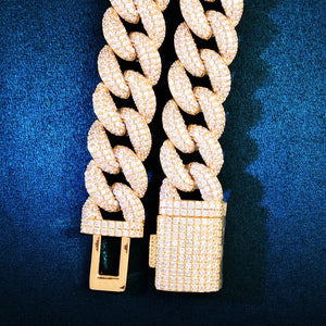 19mm Iced Miami Cuban Link Bracelet - Different Drips