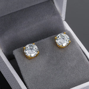 8mm S925 Moissanite Diamond Stud Earrings - Different Drips