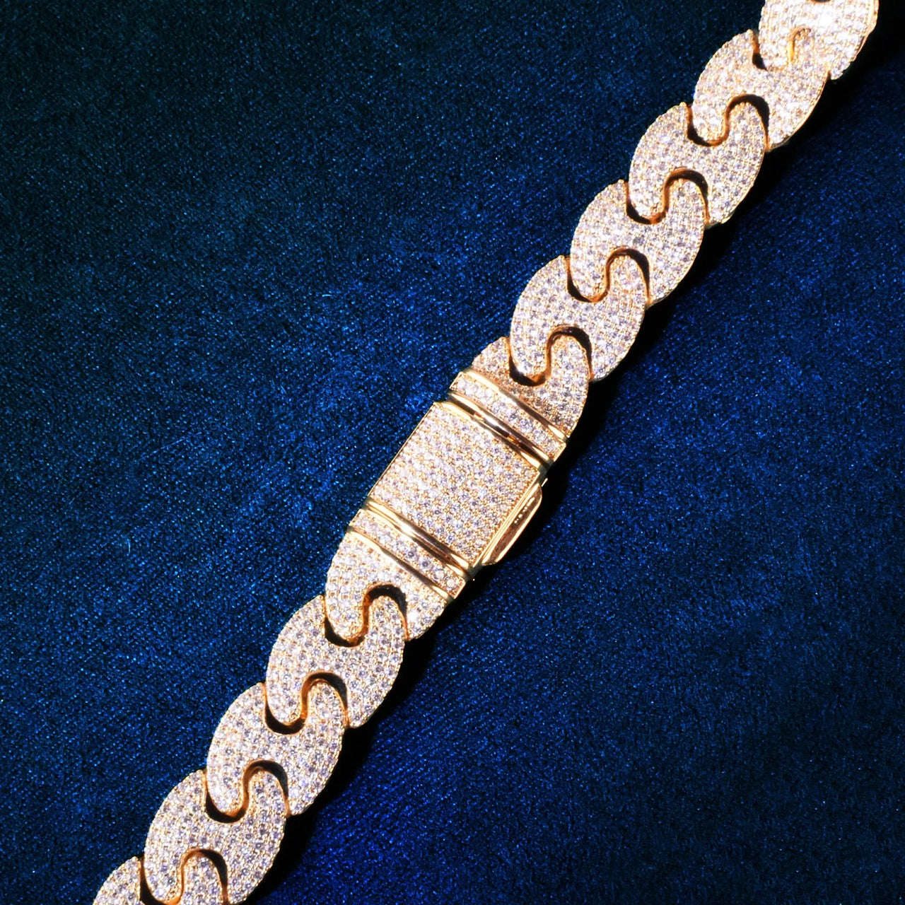 12mm Iced Mariner Link Bracelet - Different Drips