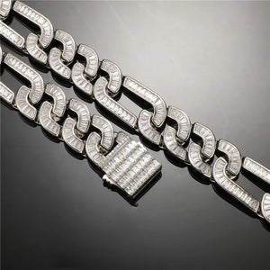 20mm Baguette Figaro Link Bracelet - Different Drips