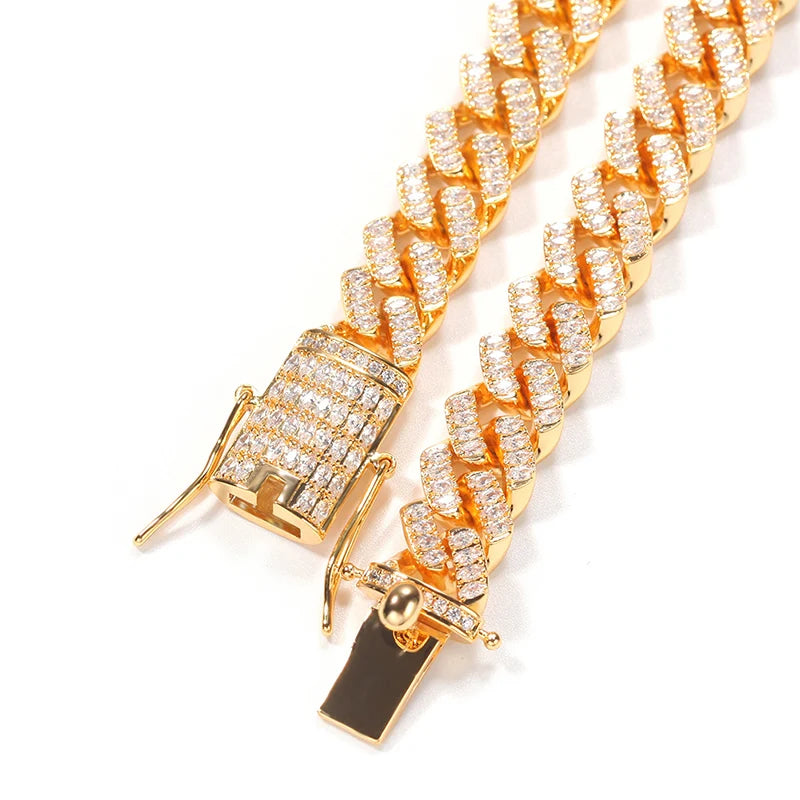 Iced Baguette Prong Cuban Chain