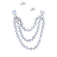 Thumbnail for S925 Women's Double Piercing Triple Layer Drop Earrings - Different Drips