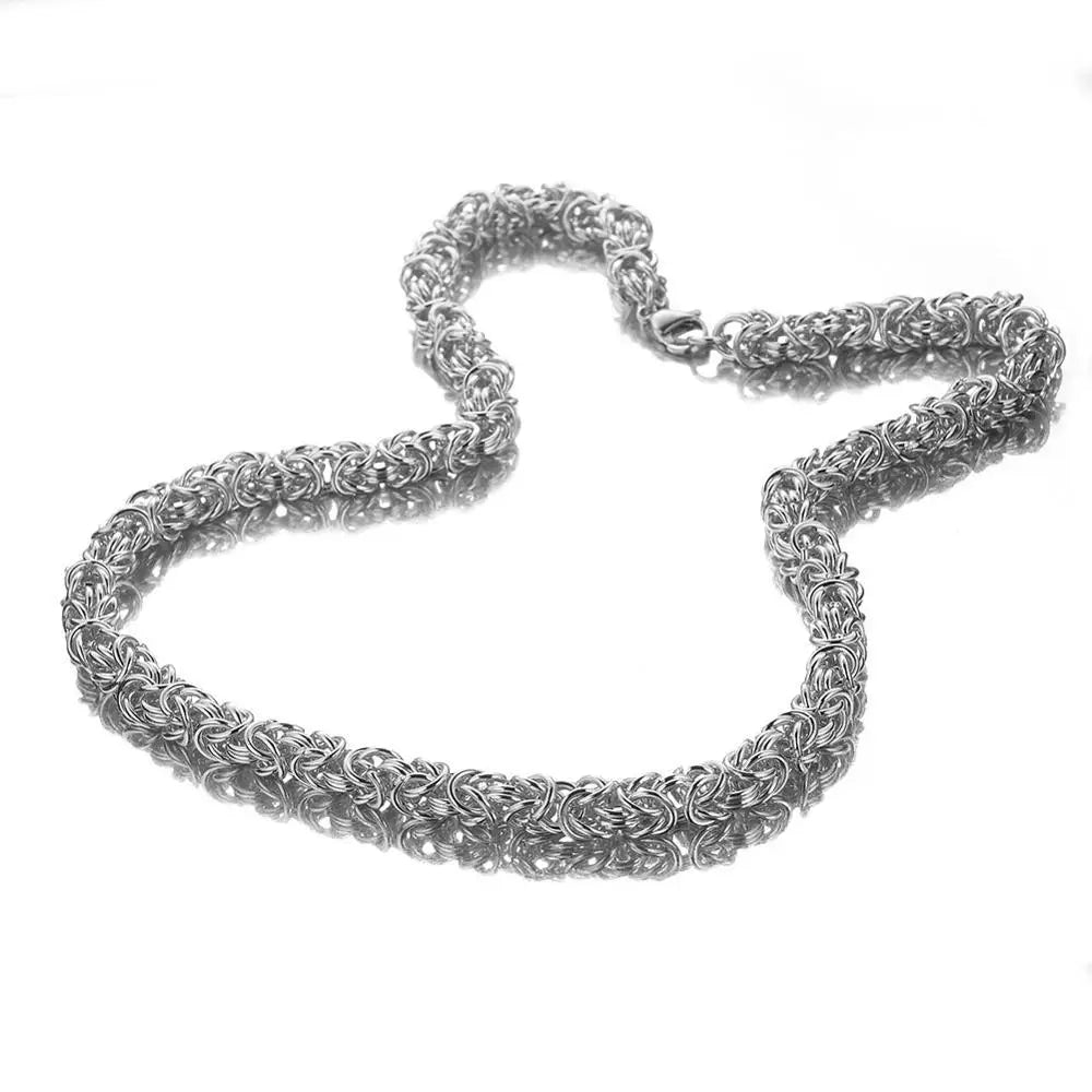 Solid 18k Gold Plated Byzantine Link Chain - Different Drips