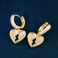 Thumbnail for Diamond Broken Heart Dangle Earrings - Different Drips