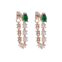 Thumbnail for S925 Women's Emerald Tear Drop Earrings - Different Drips