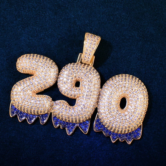 Dripping Bubble Font Custom Letter Pendant - Different Drips