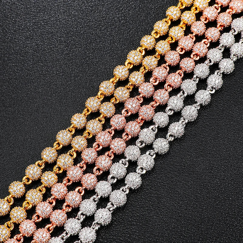 6mm Iced Out Ball Chain - Different Drips