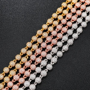 6mm Iced Out Ball Chain - Different Drips