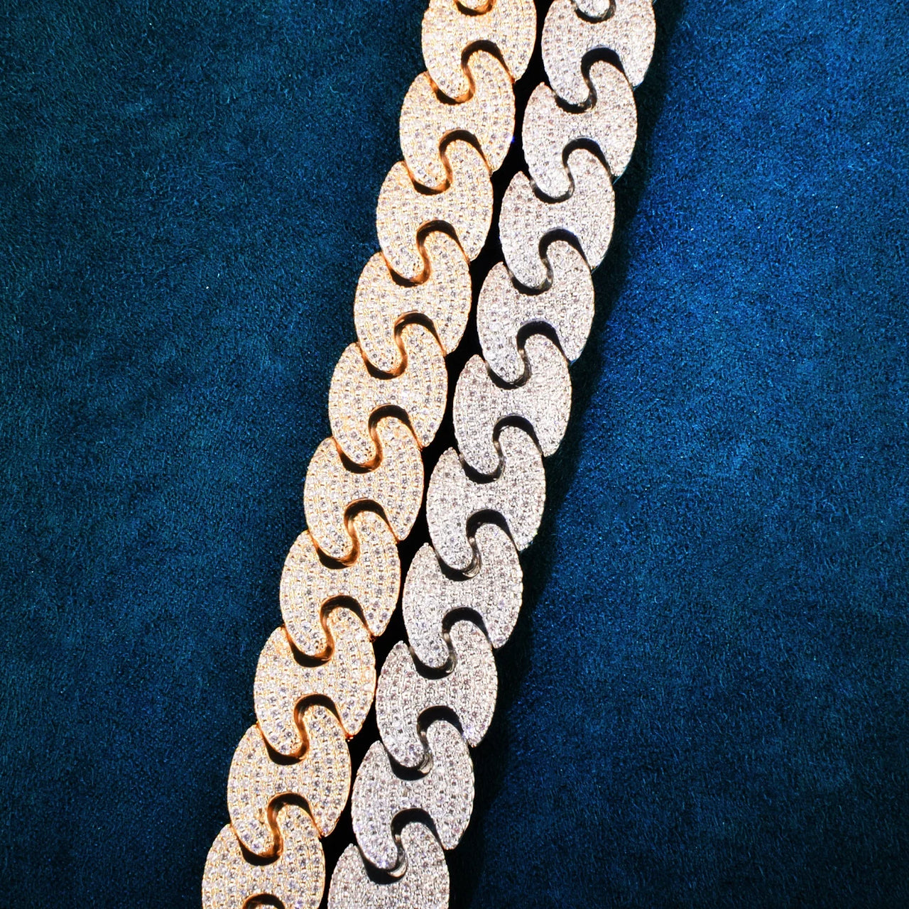 12mm Iced Mariner Link Chain - Different Drips