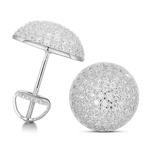 S925 Moissanite Pave Disco Stud Earrings - Different Drips