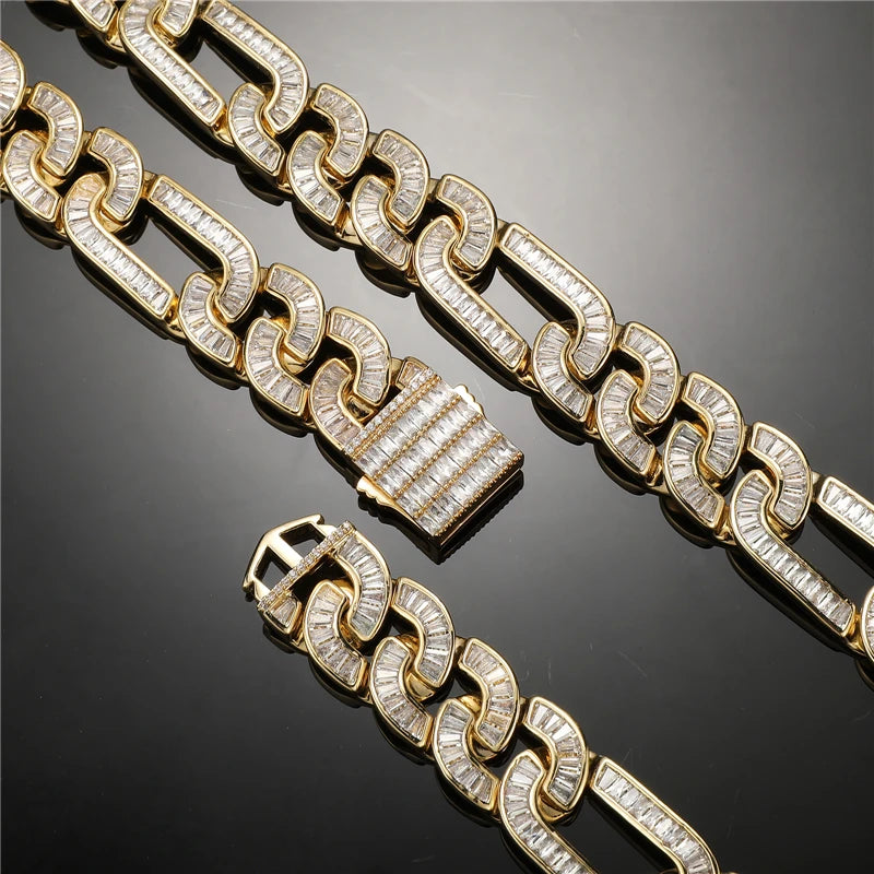 20mm Baguette Figaro Link Bracelet - Different Drips