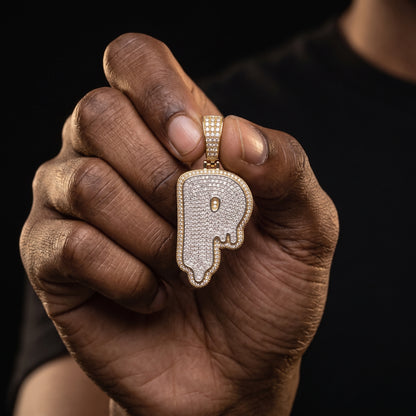 Drip Bubble Single Letter Pendant