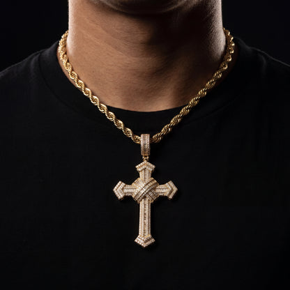 Baguette Colored Cross Pendant - Different Drips