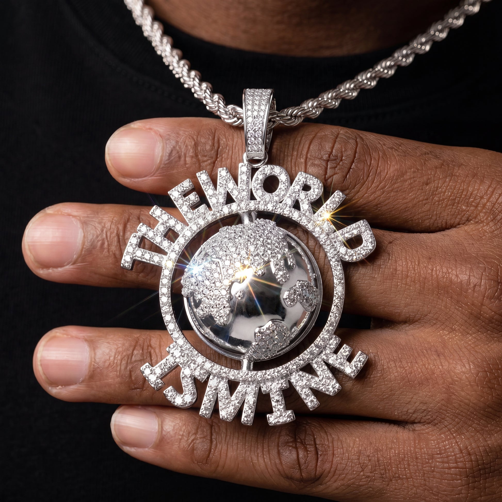 The World Is Mine Earth Pendant - Different Drips