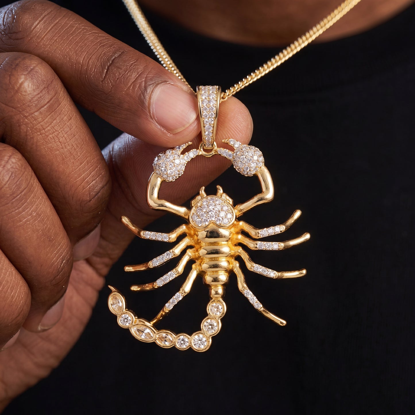 Iced Out Scorpion Pendant - Different Drips