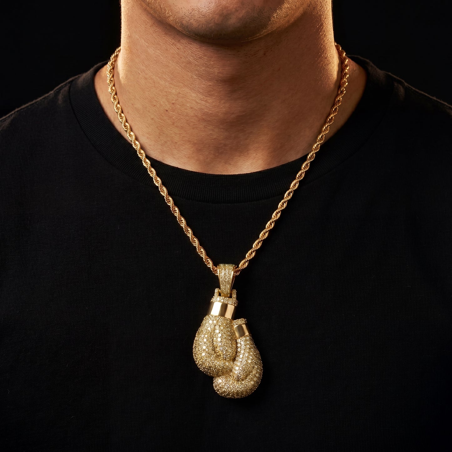 Iced Out Boxing Gloves Pendant - Different Drips