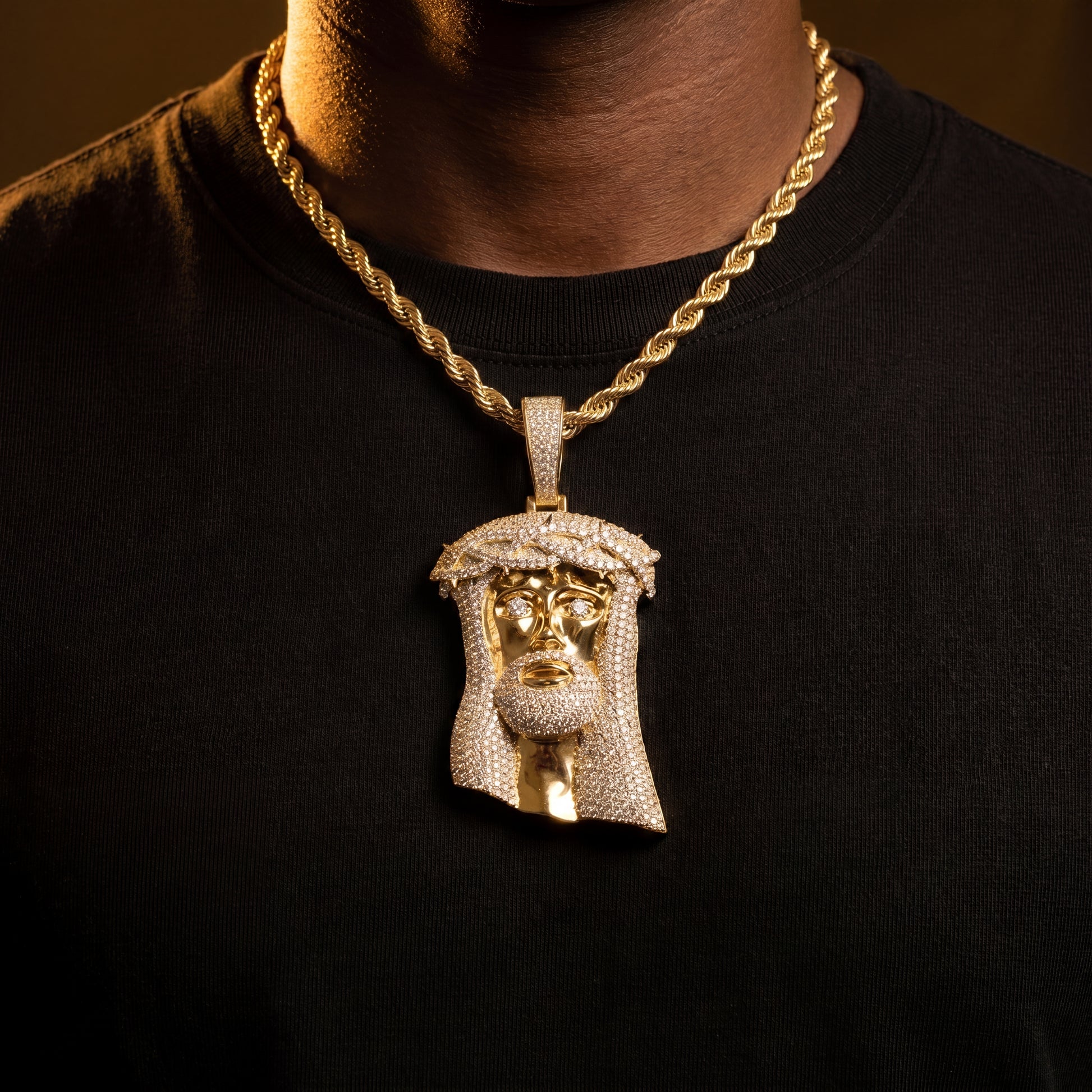 Crown Of Thorns Jesus Head Pendant - Different Drips