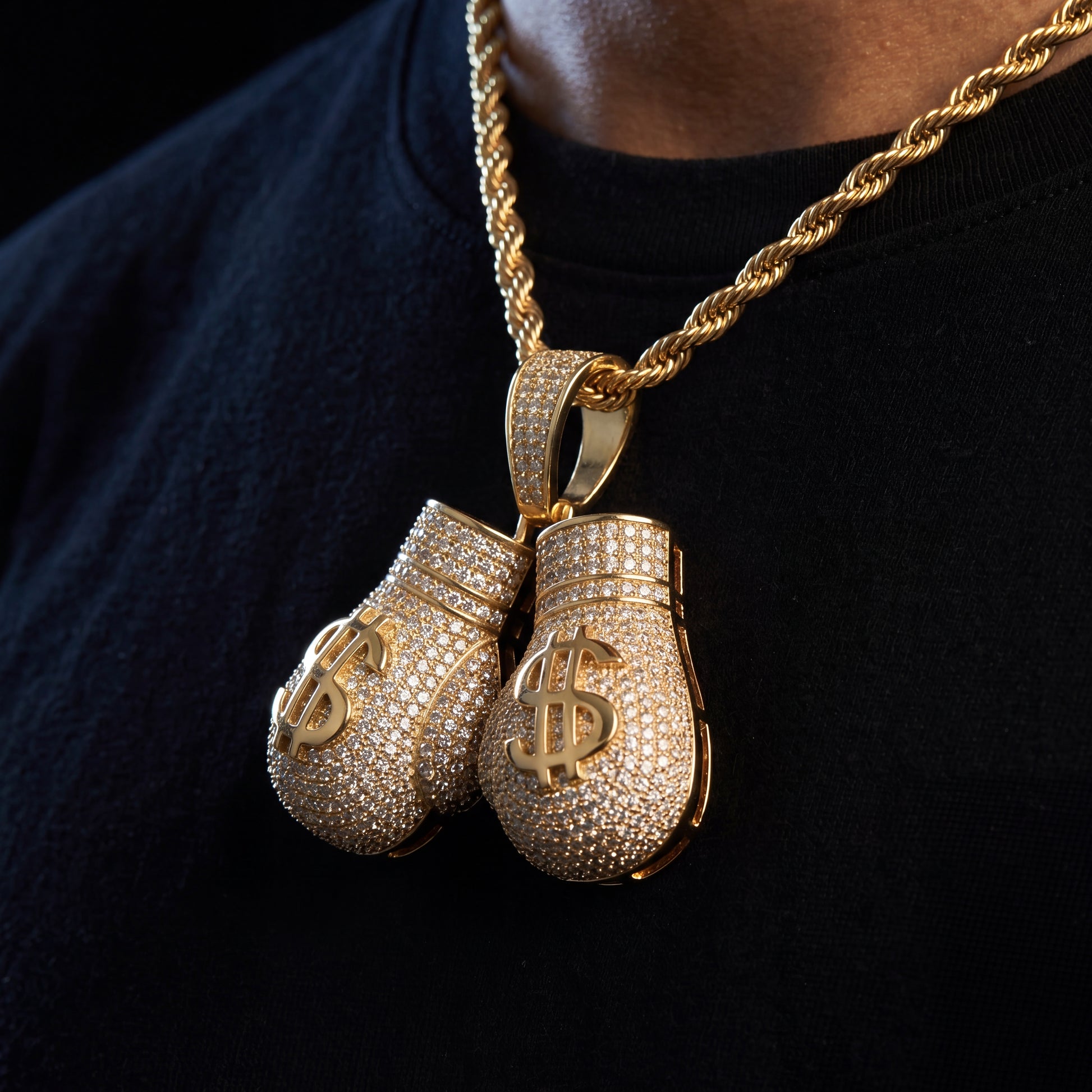 Dollar Sign Boxing Gloves Pendant - Different Drips