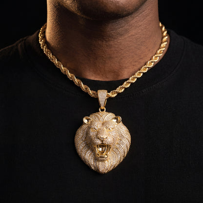 Iced Out Lion Pendant - Different Drips
