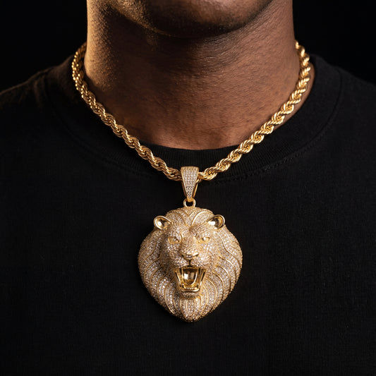 Iced Out Lion Pendant - Different Drips