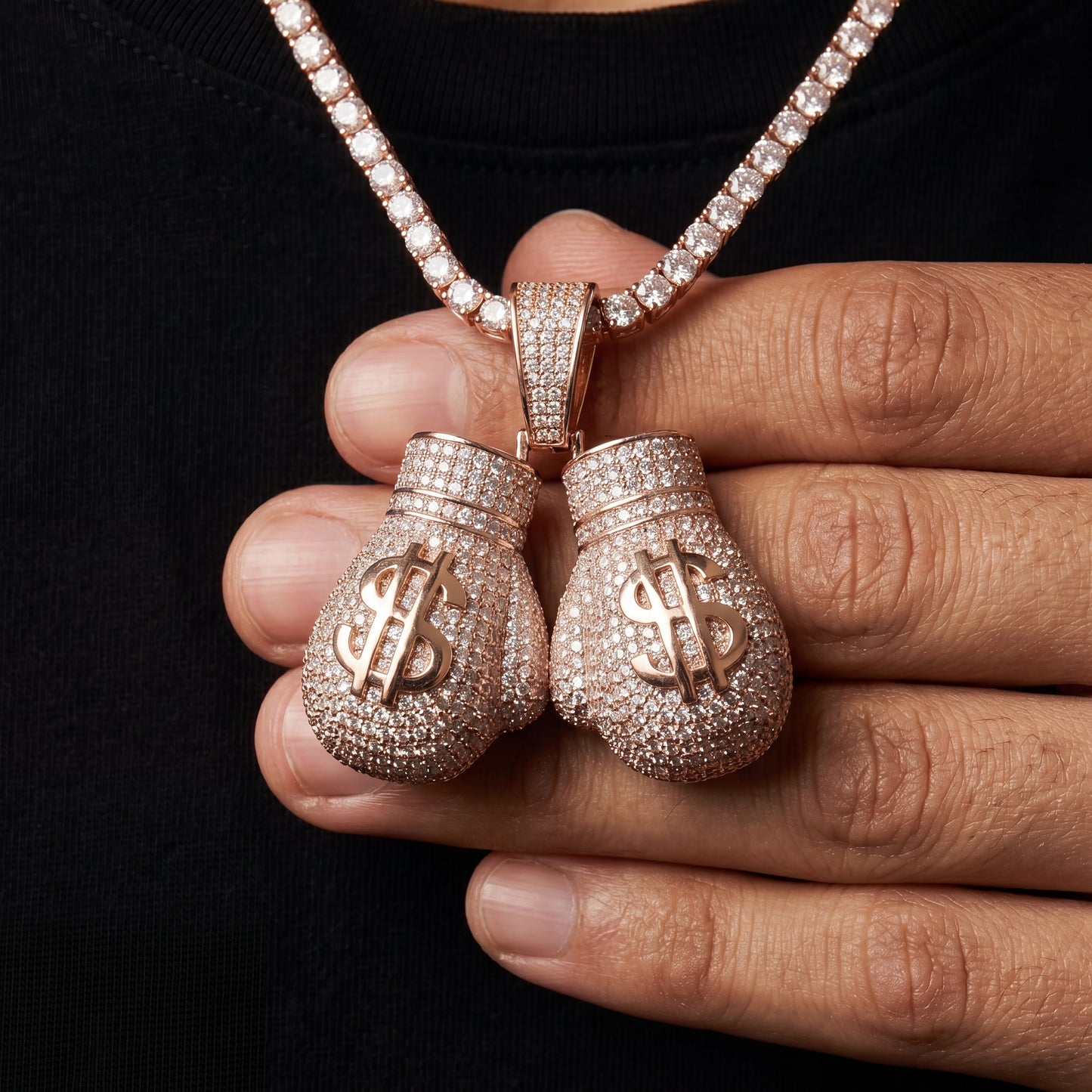 Dollar Sign Boxing Gloves Pendant - Different Drips