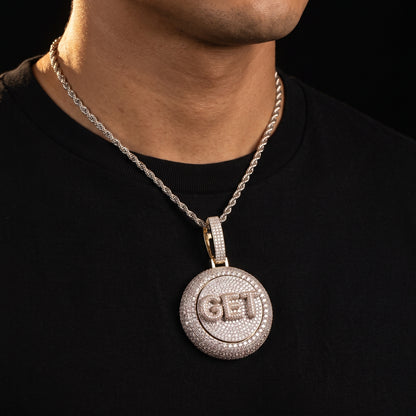 Solid Rotatable Custom Letter Pendant - Different Drips