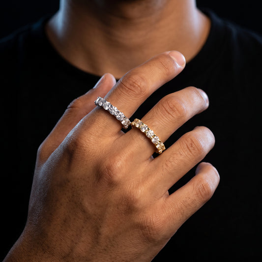 3mm S925 Moissanite Eternity Ring - Different Drips