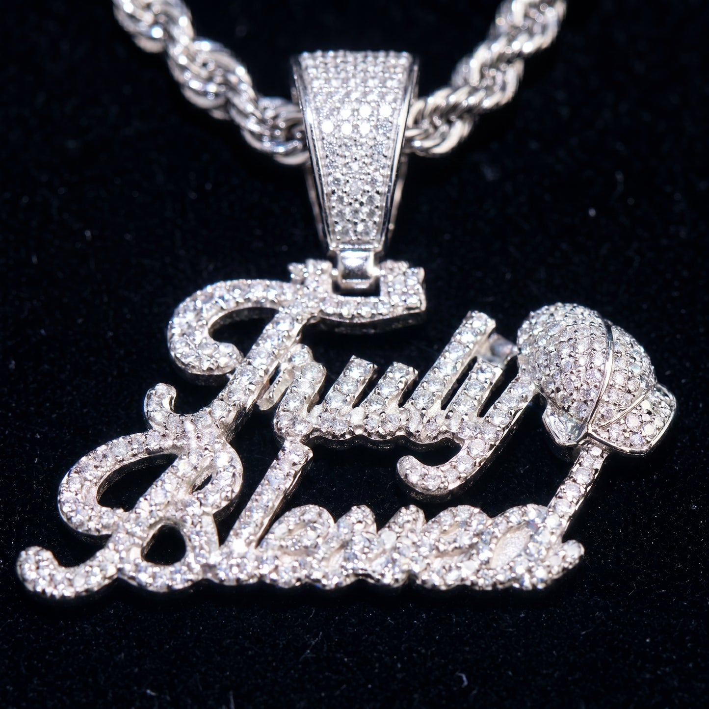 Iced Truly Blessed Pendant - Different Drips