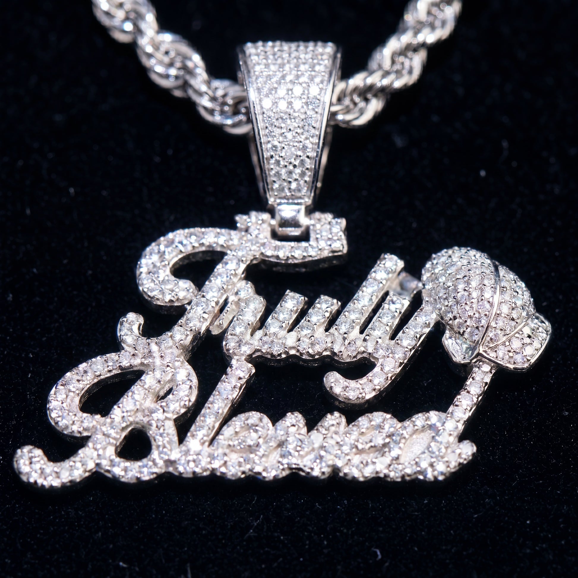 Iced Truly Blessed Pendant - Different Drips