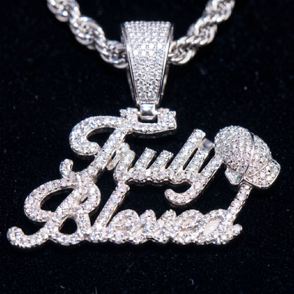 Iced Truly Blessed Pendant - Different Drips