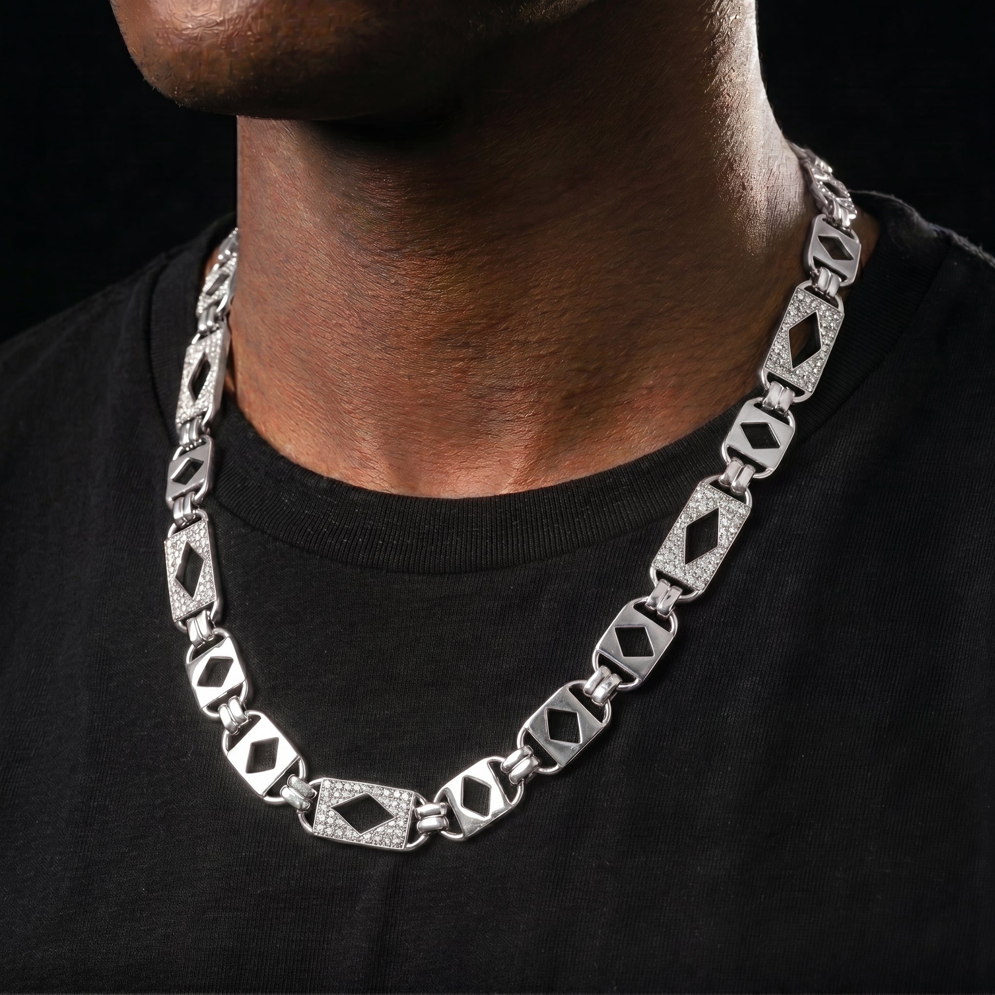 14mm Hollow Square Card Link Chain - Different Drips