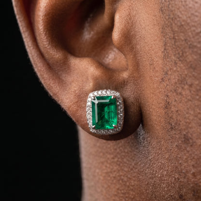 Emerald Cut Stud Earrings - Different Drips