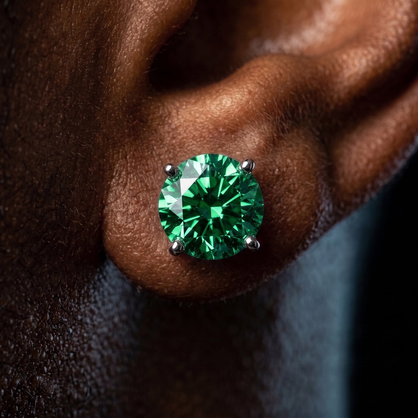 6.5mm S925 Colored Moissanite Stud Earrings - Different Drips
