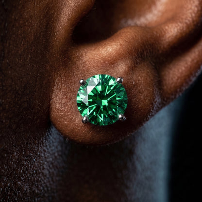 6.5mm S925 Colored Moissanite Stud Earrings - Different Drips
