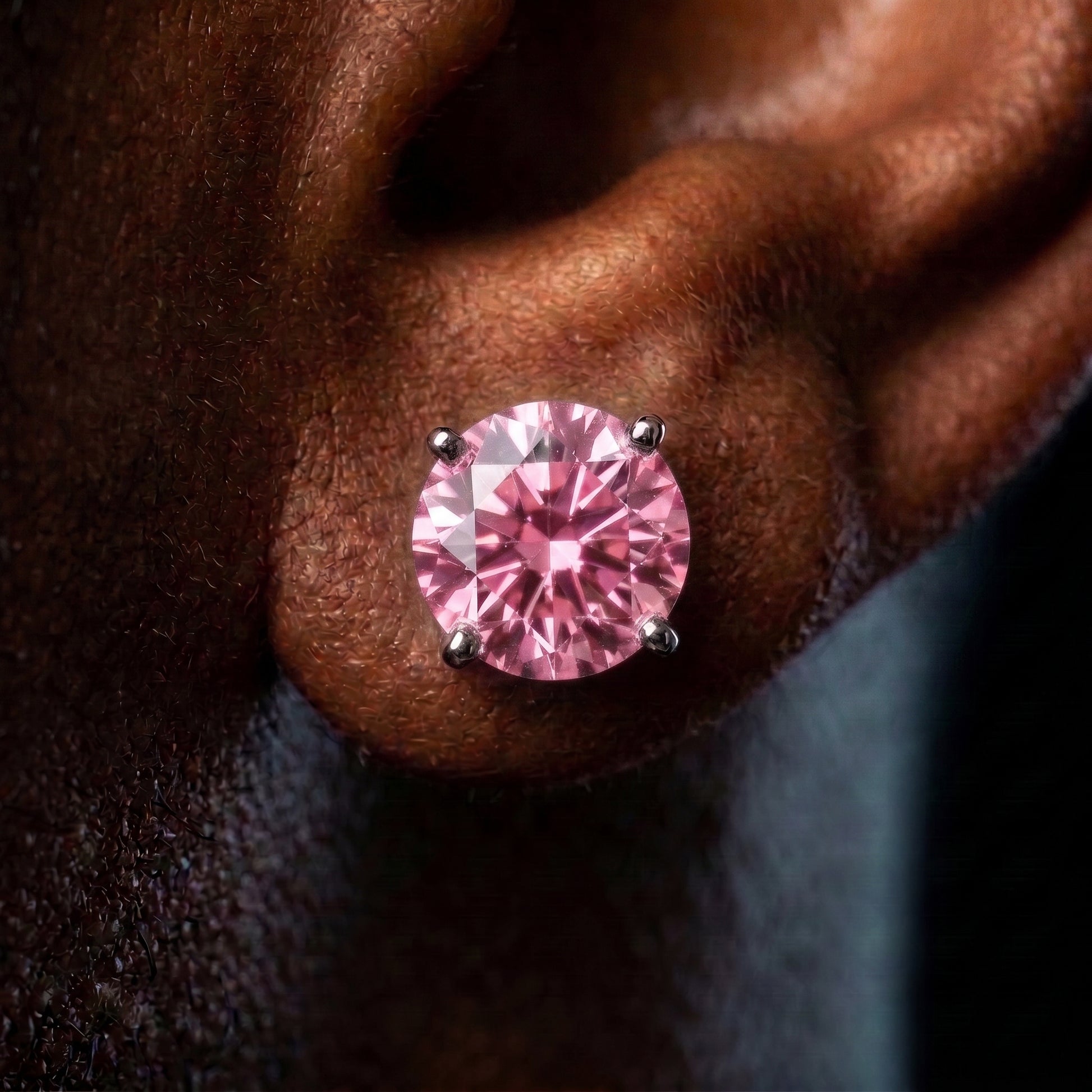 6.5mm S925 Colored Moissanite Stud Earrings - Different Drips